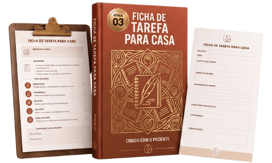 Mockup do bônus Fichas de Tarefa para Casa